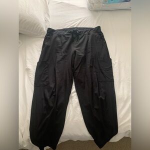 Black jogger scrub pants